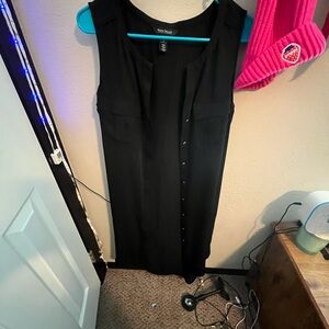 White House Black Market Classic Black Midi Dress